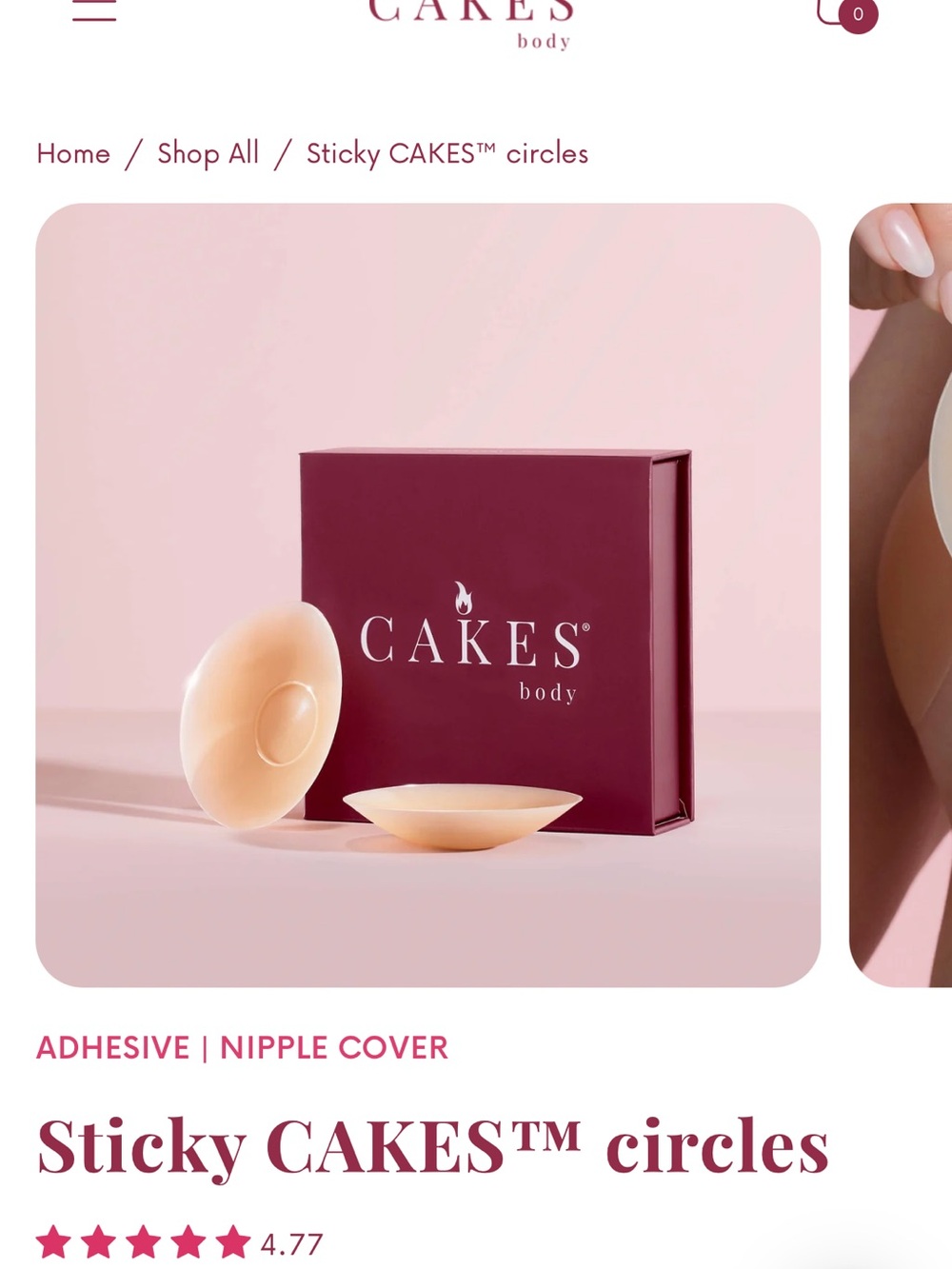 CAKES sticky circle nipple covers